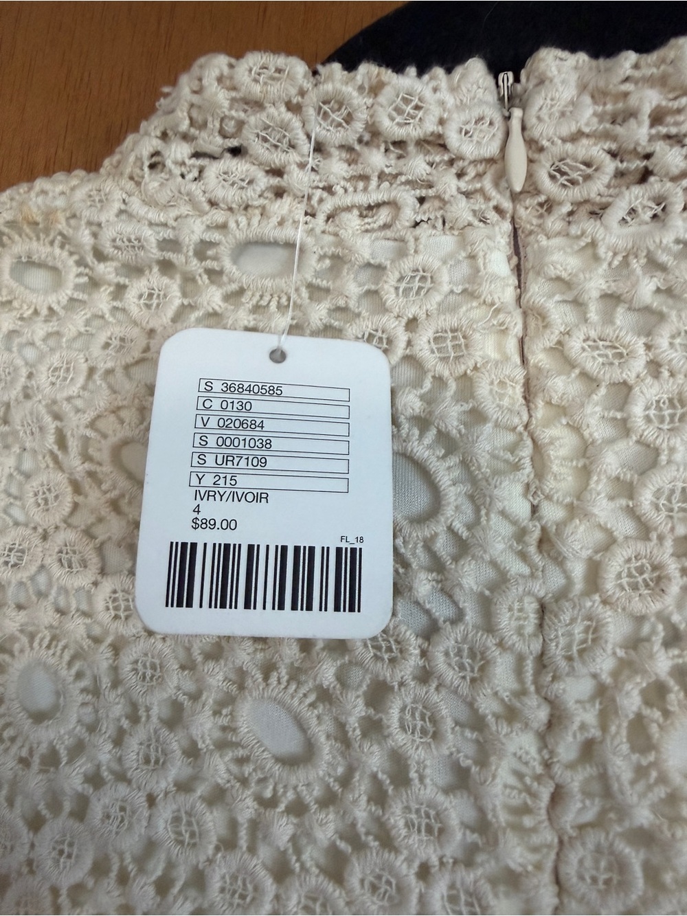 Urban Outfitters Women's Cream Crochet Lace Shift Dress - Picture 4 of 4